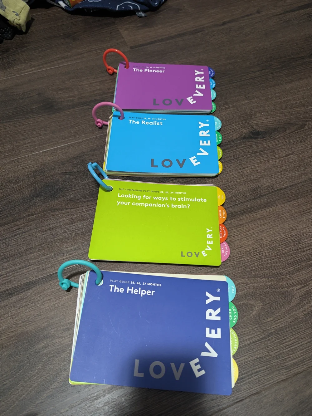 LOVEVERY Baby Book Play Guide with ring for 16 - 27 months
